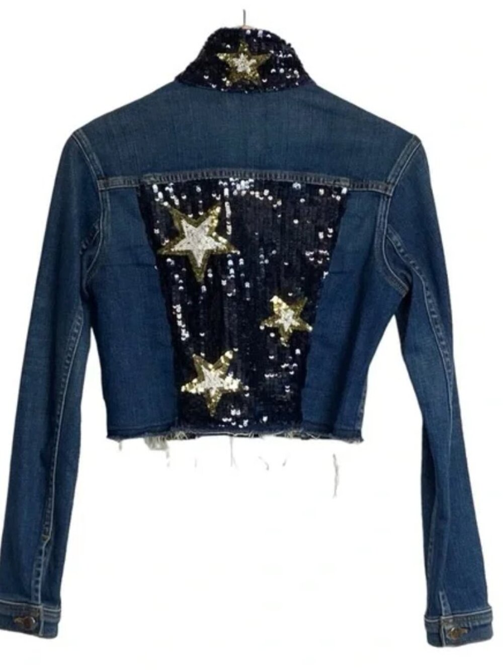 L'agence Sequin Star Jean Jacket Sm